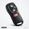 Coque de télécommande 3/4 boutons pour Nissan, Infiniti, KBRASTU15 - vue de face, trois boutons dont un rouge
