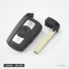 Coque de télécommande 3 boutons pour BMW Série 1, 3, 5, 6, lame vierge - coque ouverte, lame posée à côté