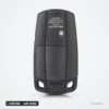 Coque de télécommande 3 boutons pour BMW Série 1, 3, 5, 6, lame vierge - vue de dos avec texte imprimé