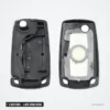 Coque de télécommande 3 boutons pour BMW Série 3, 5, X5, lame HU92/HU58 - intérieur de la coque ouverte en deux parties