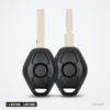 Coque de télécommande 3 boutons pour BMW Série 3, Série 5, X3, X5, lame HU92 - deux clés côte à côte, lames vers le haut