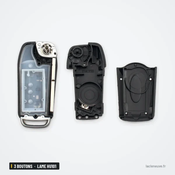Coque de télécommande 3 boutons pour Ford Focus, Fiesta, Mondeo, lame HU101 - pièces démontées, circuit et coques séparés