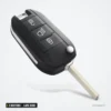 Coque de télécommande 3 boutons pour Peugeot 208, 308, 508, lame HU83 ou VA2 - autre angle, lame déployée