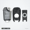 Coque de télécommande 3 boutons pour Peugeot 208, 308, 508, lame HU83 ou VA2 - coque démontée en trois pièces
