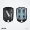 Coque de télécommande 4 boutons pour alarme Positron PXN52, EX300, 330, 360 - boîtier ouvert, deux coques côte à côte