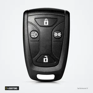 Coque de télécommande 4 boutons pour Scania série R, G, P - vue de face, quatre boutons avec pictogrammes