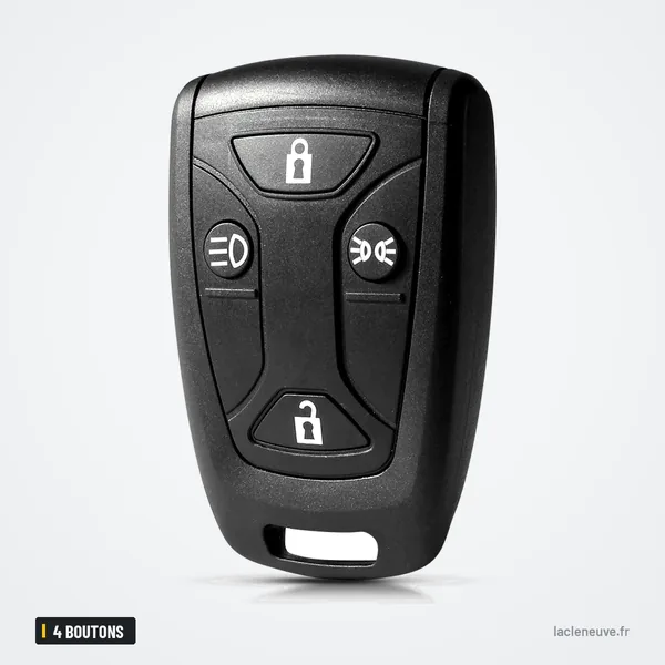 Coque de télécommande 4 boutons pour Scania série R, G, P - vue de face légèrement inclinée, quatre boutons