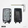 Coque de télécommande 5 boutons pour Land Rover Range Rover, Jaguar XE, XF - deux coques ouvertes et lame détachée