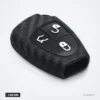 Étui de protection silicone 3 boutons pour Mercedes-Benz Classe B, C, E, CLS - gros plan sur les trois boutons