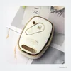 Étui de protection TPU pour télécommande Honda Accord, Civic, CR-V, Pilot - étui blanc et doré, vue de face
