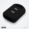 Étui silicone de clé 2 boutons pour Opel Agila, Combo, Corsa, Meriva - étui silicone noir, vue de profil