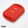 Étui silicone de clé 2 boutons pour Opel Agila, Combo, Corsa, Meriva - étui silicone rouge, vue de profil