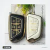 Housse de clé en TPU 5/6 boutons pour Cadillac CT4, CT5, Escalade - housse noire et housse blanche côte à côte