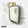 Housse de clé en TPU 5/6 boutons pour Cadillac CT4, CT5, Escalade - housse noire ouverte, intérieur capitonné