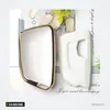 Housse de clé en TPU 5/6 boutons pour Cadillac CT4, CT5, Escalade - housse blanche ouverte, intérieur capitonné