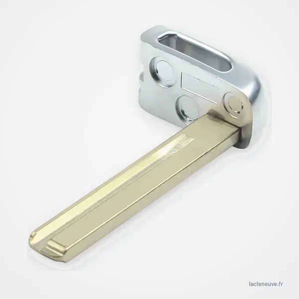 Lame de clé d'urgence non taillée pour Kia K2, K5, Sportage, Forte - embout métallique plié, vue rapprochée