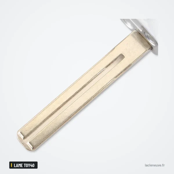 Lame de clé vierge pour Hyundai i30, ix35, Kia Sportage, K5, lame TOY40 - lame longue vue de face en entier