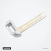 Lame de clé vierge pour Hyundai i30, ix35, Kia Sportage, K5, lame TOY40 - lame à tête ronde argentée, vue en angle