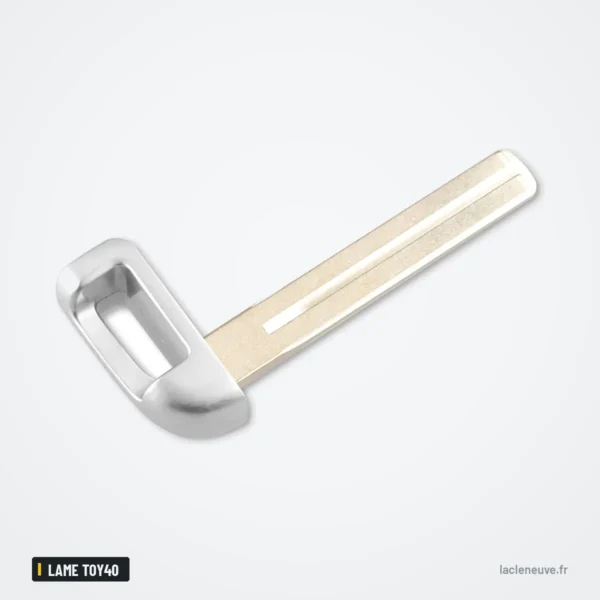 Lame de clé vierge pour Hyundai i30, ix35, Kia Sportage, K5, lame TOY40 - lame à tête ronde argentée, vue en angle