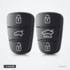 Pavé de boutons caoutchouc 2/3 boutons pour Hyundai IX35, I30, Kia Rio, K5 - deux coques de boutons comparées côte à côte