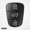 Pavé de boutons caoutchouc 2/3 boutons pour Hyundai IX35, I30, Kia Rio, K5 - pavé à trois boutons, icônes verrou et voiture