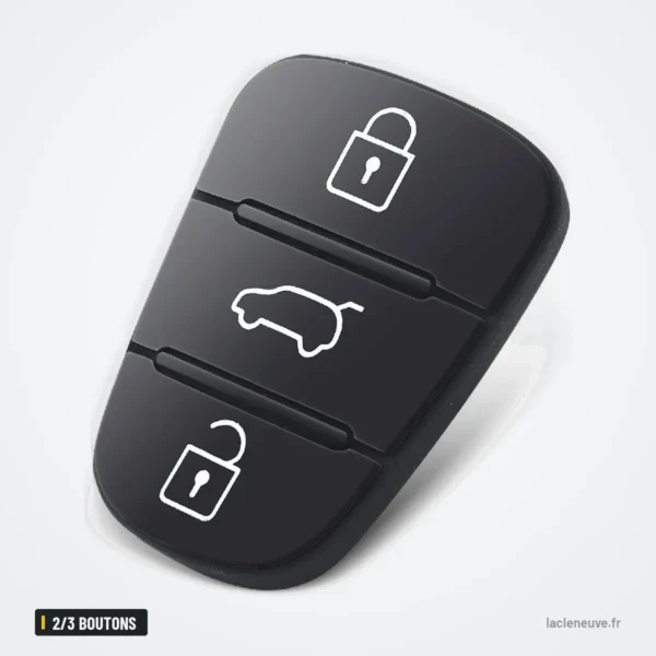 Pavé de boutons caoutchouc 2/3 boutons pour Hyundai IX35, I30, Kia Rio, K5 - pavé de boutons, forme arrondie