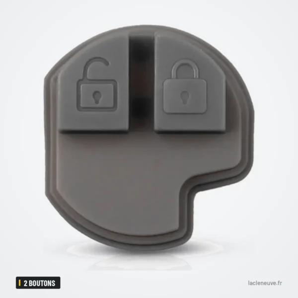 Pavé de boutons caoutchouc 2 boutons pour Suzuki Swift, Grand Vitara, Jimny - vue de dessus, icônes verrou et déverrou