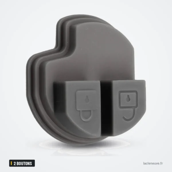 Pavé de boutons caoutchouc 2 boutons pour Suzuki Swift, Grand Vitara, Jimny - vue de profil montrant l'épaisseur du pavé