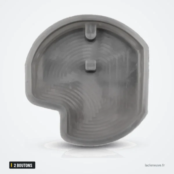Pavé de boutons caoutchouc 2 boutons pour Suzuki Swift, Grand Vitara, Jimny - vue de dessous, surface lisse sans relief