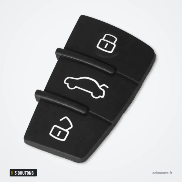 Pavé de boutons en caoutchouc 3 boutons pour Audi A3, A4, A6, Q5 - pavé de trois boutons en caoutchouc