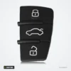 Pavé de boutons en caoutchouc 3 boutons pour Audi A3, A4, A6, Q5 - pavé de boutons vu de dos