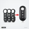 Pavé de boutons en caoutchouc 3 boutons pour Fiat 500, Panda, Peugeot Boxer - trois pavés de boutons et une télécommande