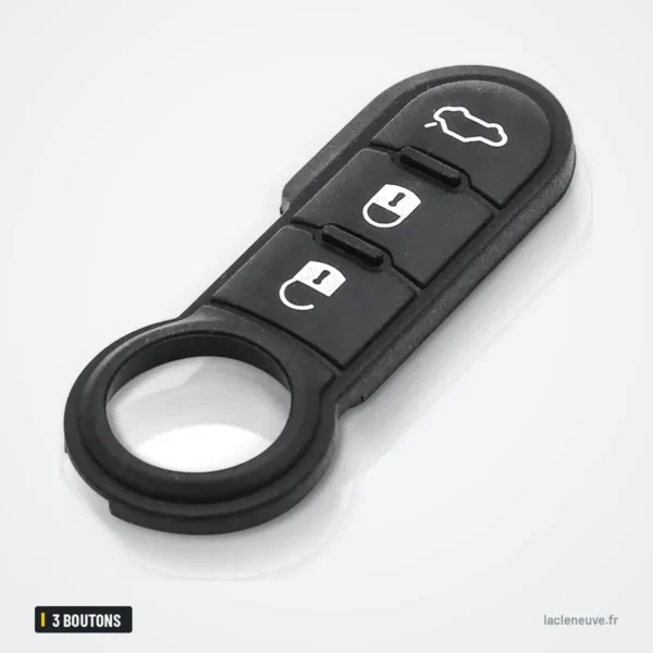 Pavé de boutons en caoutchouc 3 boutons pour Fiat 500, Panda, Peugeot Boxer - télécommande assemblée avec ses boutons