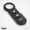 Pavé de boutons en caoutchouc 3 boutons pour Fiat 500, Panda, Peugeot Boxer - pavé de boutons gris, icônes apparentes