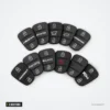 Pavé de boutons en caoutchouc 3 boutons pour Hyundai i30, Kia Rio - pavés de boutons empilés avec noms de modèles imprimés
