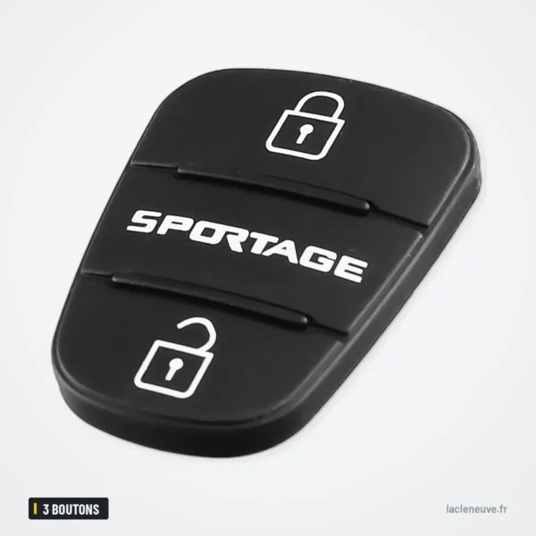 Pavé de boutons en caoutchouc 3 boutons pour Hyundai i30, Kia Rio, K5 - pavé de boutons avec inscription sportage