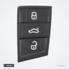 Pavé de boutons caoutchouc 3 boutons pour Volkswagen Golf 7, Skoda, Seat - vue de face, trois boutons