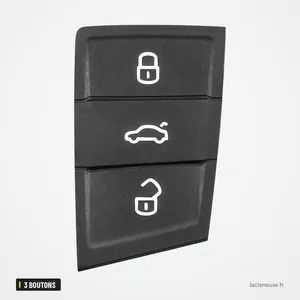 Pavé de boutons caoutchouc 3 boutons pour Volkswagen Golf 7, Skoda, Seat - vue de face, trois boutons Pavé de boutons caoutchouc 3 boutons pour Volkswagen Golf 7, Skoda, Seat - vue de face, trois boutons