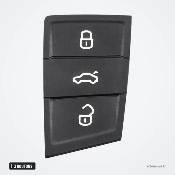 Pavé de boutons caoutchouc 3 boutons pour Volkswagen Golf 7, Skoda, Seat - vue de face, trois boutons