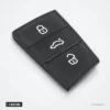 Pavé de boutons caoutchouc 3 boutons pour Volkswagen Golf 7, Skoda, Seat - vue en angle, trois boutons