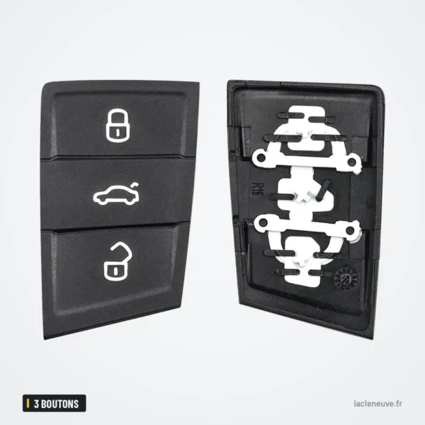 Pavé de boutons caoutchouc 3 boutons pour Volkswagen Golf 7, Skoda, Seat - pavé de boutons et membrane côte à côte