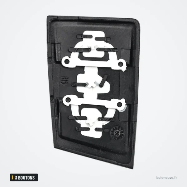 Pavé de boutons caoutchouc 3 boutons pour Volkswagen Golf 7, Skoda, Seat - membrane en caoutchouc seule, gros plan