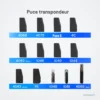 Puce transpondeur vierge ID46, ID48, 4D60, T5 pour Toyota, Honda, Ford, BMW - planche des puces classées par référence