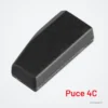 Puce transpondeur vierge ID46, ID48, 4D60, T5 pour Toyota, Honda, Ford, BMW - puce noire isolée, vue rapprochée